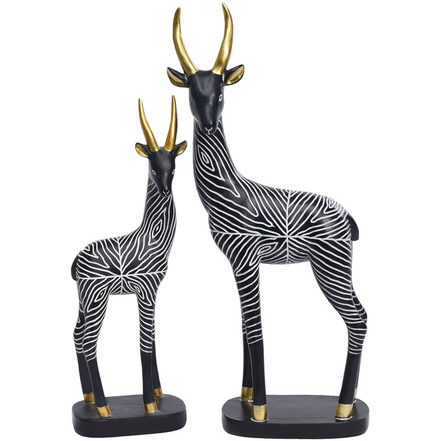 Indian Impala Decoration African Style Home Resin Antelope Animal Figurine Decor Sculpture Table