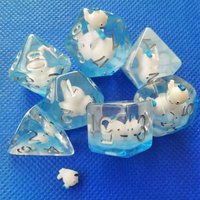 Permainan Naga dan Ruang Bawah Tanah Dadu D & D Set D20 Dadu Polihedral Rpg Sesuaikan Tengkorak Akrilik Semut Penyu Dadu Lebah