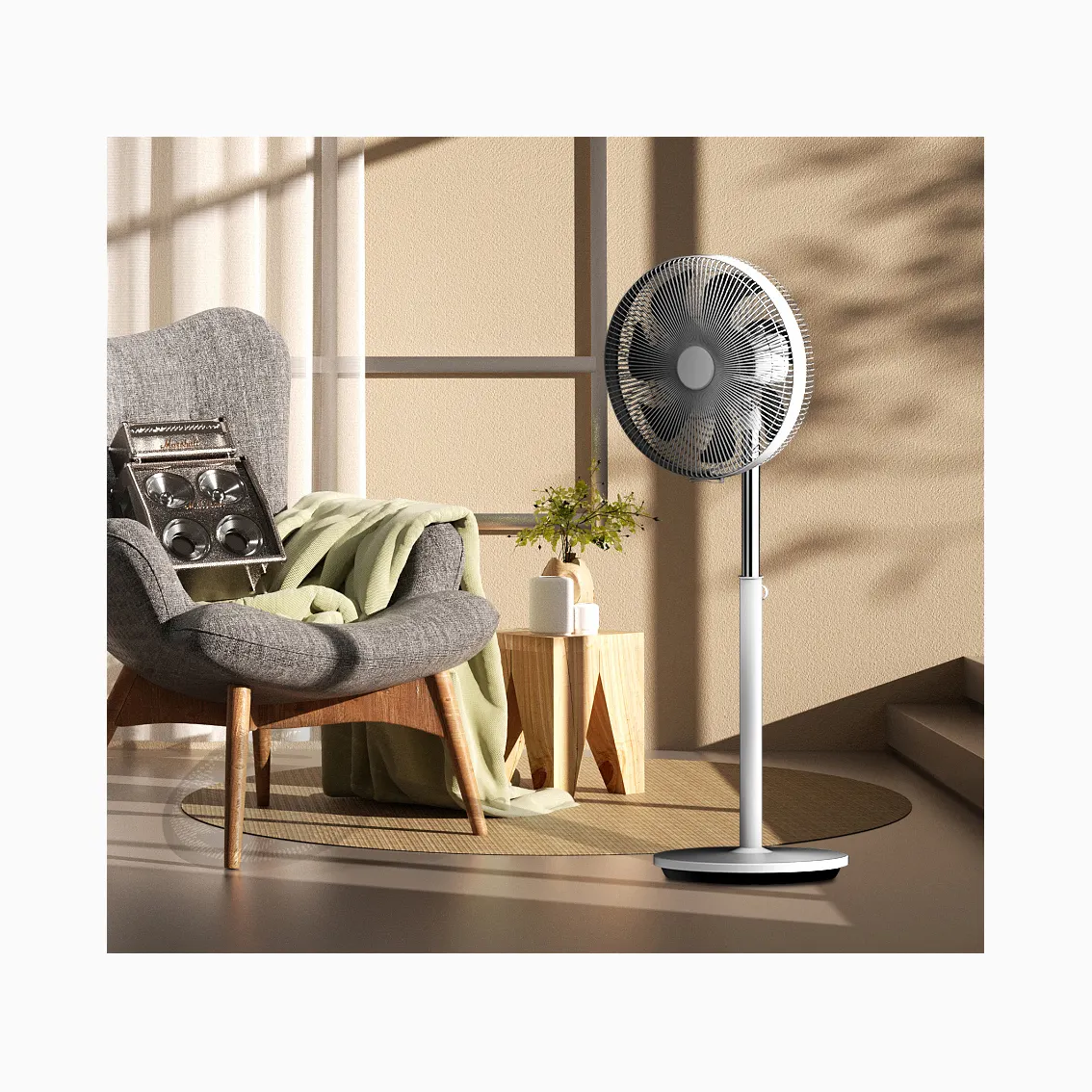 Nieuwste Zomer 16 Inch Vloerventilator Auto Schud Hoofd Ac Puur Koperen Motor Hoge Snelheid Ventilator 7.5 M/s 7 Blad Goedkope Standaard Ventilator