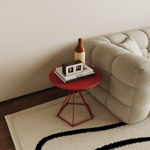 KinnoA <span class=keywords><strong>Table</strong></span> <span class=keywords><strong>basse</strong></span> d'angle de style nordique Mini <span class=keywords><strong>table</strong></span> de canapé de couleur crème avec ferronnerie Design simple pour la maison Salon - Product Image 3