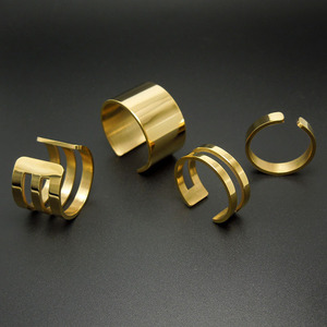 Fashion Women's Titanium Steel Knuckle <b>Ring</b> Set Rose Gold <b>Silver</b> Gold Geometric Shape SA612 - Product Image 4