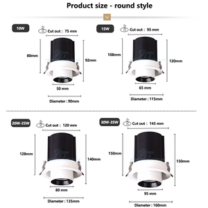 CE RoHS 360 Degrés Rotatif Anti-éblouissement <span class=keywords><strong>Spot</strong></span> 30W COB Led Encastré Plafond Rétractable Downlight - Product Image 3