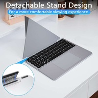 Keyboard Lipat Tiga Baru dengan Touchpad, Stand Lepas Pasang, Tipe-C Isi Ulang, Ultra Tipis, RGB Backlit, Custom, FCC/ROHS
