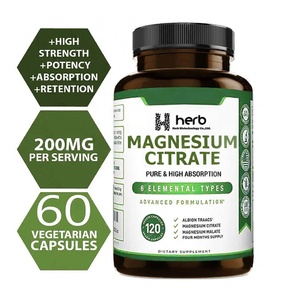 Cápsulas de Citrato de Magnesio de Marca Privada OEM ODM, Suplemento para Huesos y Músculos Fuertes, Salud del Sueño e Inmunidad, Glicinato de Magnesio - Product Image 2
