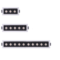 Spot lumineux encastré en forme de carré, noir mat, réglable, pour hôtel, 9W
