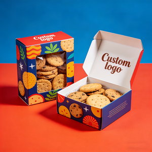 Boîtes à biscuits transparentes, présentoir clair, logo personnalisé, design élégant, refermable, protection de la fraîcheur, emballage de boulangerie - Product Image 2