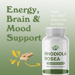 Cápsulas de Extracto de Raíz de Rhodiola Rosea, Suplementos Herbales de Venta Caliente OEM ODM - Product Image 3