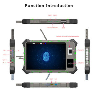 8 بوصة أندرويد 11 قرص متين قزحية العين بصمة الإصبع ماسح الباركود قارئ RFID الذكي وجه آمن - Product Image 4