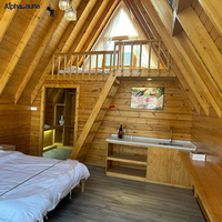 Maison préfabriquée à 4 chambres avec portes d'entrée en bois, importée de Chine, maisons préfabriquées avec carport, maison de poupée en bois