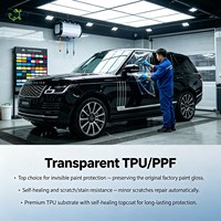 Film de protection de peinture Doushield 14 Mil transparent en TPU hydrophobe, anti-éclats de pierre, auto-réparant, rouleau de 1,52 m x 15 m, garantie 8 ans