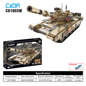 Blocs de construction DIY War King Battle <span class=keywords><strong>Tank</strong></span> à l'échelle 1:10, char d'assaut russe blindé <span class=keywords><strong>T90</strong></span> - Product Image 5