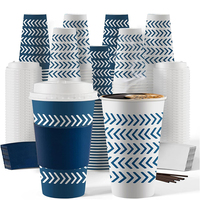 Gobelets à café en papier à paroi simple, biodégradables, compostables, écologiques, à bord lisse, durables, pour boissons chaudes et froides, à emporter