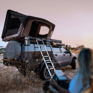 Tente de toit en aluminium pour <span class=keywords><strong>camping</strong></span>, quatre saisons, imperméable, pliable, portable, pour véhicules tout-terrain, installation rapide, tissu Oxford - Product Image 2