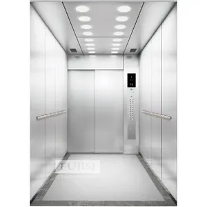 Standard Passenger Elevator Side Door Opening Hospital Elevator Hairline Stainless Steel Comparison Material