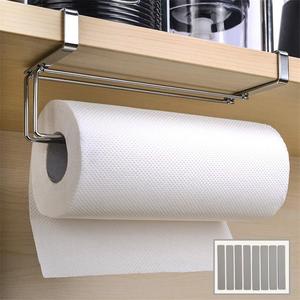Porta rotolo di carta <span class=keywords><strong>da</strong></span> <span class=keywords><strong>cucina</strong></span> porta rotoli di carta sotto lo scaffale porta rotolo di carta in metallo cromato porta asciugamani - Product Image 2