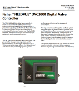 Contrôleur numérique DVC2000 haute fiabilité, positionneur électropneumatique intelligent, contrôleur numérique à faible consommation d'air - Product Image 2