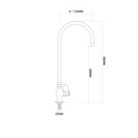 Robinet de cuisine moderne à température unique, corps en laiton chromé, commande manuelle, rotation à 360 degrés, à poser sur plan.