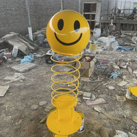 Bobblehead de visage souriant, émoji jaune, pour aire de jeux intérieure ou extérieure, pour enfants, en vente