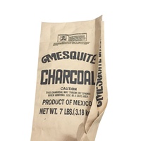 Sacs en papier multicouches de 25 kg pour emballage de charbon de bois, avec logo imprimé, pour l'exportation internationale en vrac de briquettes de bois