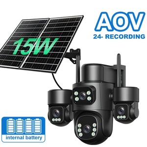 מצלמת אבטחה סולארית HiEasy <span class=keywords><strong>PTZ</strong></span> חיצונית עם ראיית לילה, זיהוי תנועה, שליטה מרחוק, AOV, IP65, פלסטיק ABS - Product Image 4