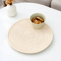 Set de table en lin fait main de style japonais, dessous de verre et dessous de bol pour la vaisselle domestique, vente en gros de sets de table en lin
