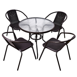 <span class=keywords><strong>Table</strong></span> et chaise pliantes d'extérieur <span class=keywords><strong>Table</strong></span> basse en verre trempé <span class=keywords><strong>Table</strong></span> ronde en <span class=keywords><strong>fer</strong></span> forgé étanche - Product Image 1