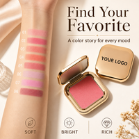 Palette de fards à joues mats vegan 8 couleurs, longue tenue, aspect naturel, pour usage quotidien du maquillage du visage