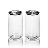 Boîtes en plastique PET transparentes vides de 350 ml, 450 ml, 550 ml pour thé au lait, boissons, jus avec couvercle facile à ouvrir en aluminium