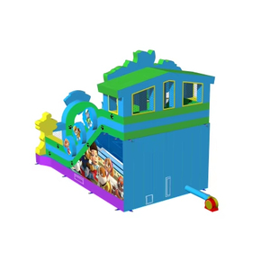 Château gonflable Paw Patrols avec toboggan, qualité commerciale, PVC, protection UV, combo château-toboggan pour enfants et adultes - Product Image 1