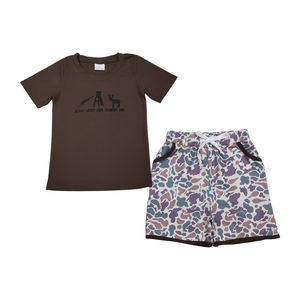 Conjunto de Ropa de Verano para Niños, Camiseta de Béisbol y Pantalones Cortos de Camuflaje, Ropa Infantil al por Mayor, Boutique de Ropa para Niños, Precio de Fábrica - Product Image 2