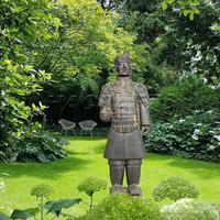Figurine de soldat militaire de guerriers en terre cuite de l'armée en terre cuite de 80cm fournie directement par l'usine pour la décoration intérieure extérieure