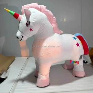Costume de mascotte de <span class=keywords><strong>licorne</strong></span> arc-en-ciel géante gonflable pour fête d'anniversaire, décoration de cosplay - Product Image 6