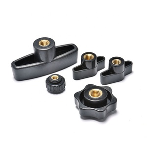 Mat <strong>Knobs</strong> Plastic Handle Clamping Nut Thread End <strong>Black</strong> <strong>Knobs</strong> - Product Image 1