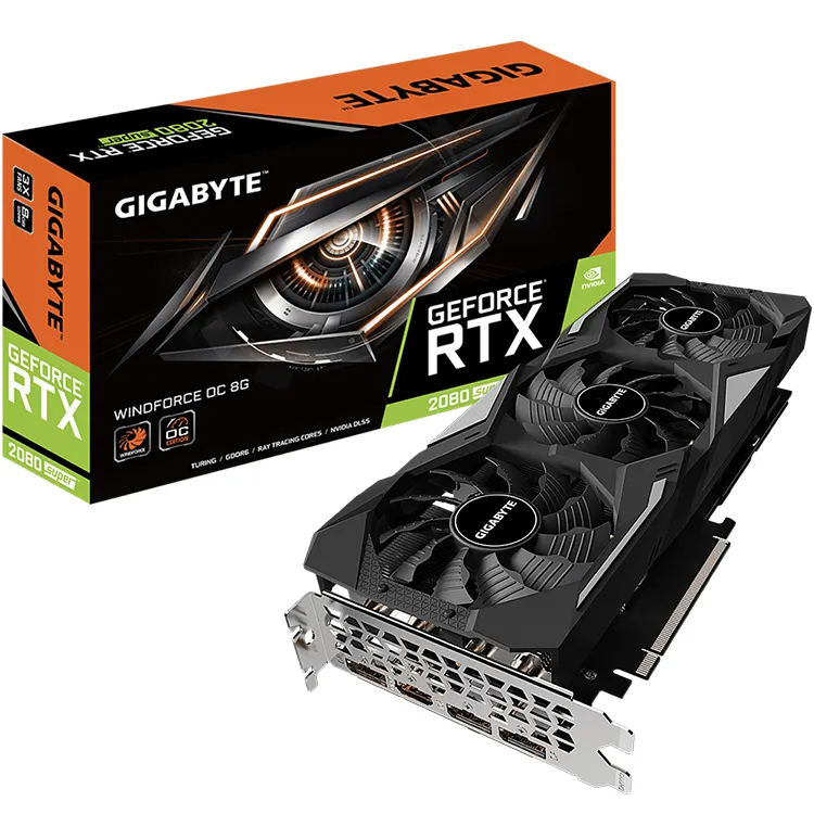 Gigabyte Nvidia Geforce Rtx 2080 Super Windforce Oc 8G Gebruikte Grafische Kaart Met 8Gb Geheugengrootte Ondersteuning Overklokken