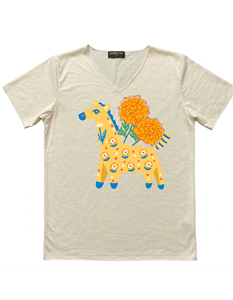 Camisa de manga corta con cuello en V, colores crema. fabricado con TC34 S/J de 150-160 gsm. para impresión por sublimación (38) - Product Image 2