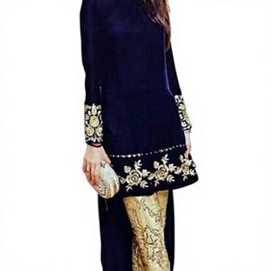 Nouveaux costumes Salwar indiens-pakistanais en viscose Georgette, brodés, pour occasions spéciales, collection de luxe personnalisable - Product Image 1