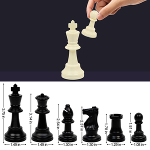 Các Nhà Sản Xuất Bán 34 Bộ 9.6Cm Nhựa <span class=keywords><strong>Staunton</strong></span> Cờ Vua Miếng Vua Giải Đấu Bộ Cho Câu Lạc Bộ & Ajedrez Trò Chơi 9.6cms - Product Image 6