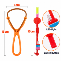 Vente en gros : Jouet lanceur de hélicoptère LED lumineux à élastique, idéal pour les fêtes en plein air et les jeux d'anniversaire pour enfants