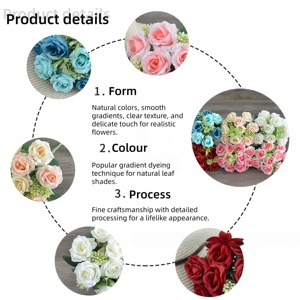 <span class=keywords><strong>Rosas</strong></span> Artificiales de Seda Hechas a Mano, Venta al Por Mayor de Fábrica, Envío Inmediato, Personalizables para Bodas, Día de la Madre, San Valentín, Larga Duración - Product Image 4