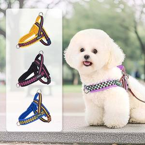 Sadel rompi anjing poliester, untuk anjing kecil sedang untuk Bichon Shiba Inu penggunaan luar ruangan kancing jenis penutup tali hewan peliharaan empuk - Product Image 3