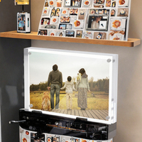 Cadre photo magnétique double face transparent sans cadre en acrylique Sezanrpt 4x6 pour bureau