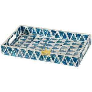 Bandejas Decorativas para Servir Alimentos con Incrustaciones de Madreperla, Estilo Moderno y Lujoso, Hechas a Mano, Ecológicas y Seguras para Hoteles, Restaurantes y Servicios de Catering - Product Image 1