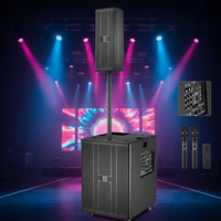 Sistema de Sonido Line Array de Alta Potencia Longlian 2026 para Columna de Sonido, 4 Altavoces, 5.1 Canales, Soporte de Madera, Subwoofer, para Baile en Exteriores