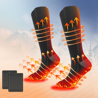 Chaussettes chauffantes intelligentes épaisses pour l'hiver, pour hommes et femmes, 4000 mAh, lavables, tricotées, pour les activités de plein air et le ski