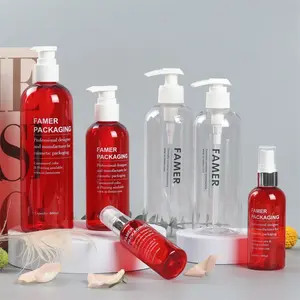 PET Luxus Kosmetik flasche Set Kunststoff Lotion Pump Sprüh kappe PCR Shampoo Creme Toner Flasche 10ml bis 500ml