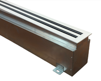 Boîtier de ventilation en fer argenté au design moderne avec installation facile pour systèmes CVC muraux, système mural intérieur carré doublé de coton