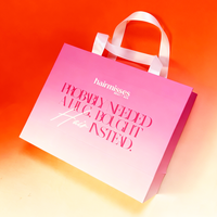 Sac en papier de luxe fait main de la meilleure qualité, promotion de marque, imprimé à l'écran avec un ruban accessoire pour l'emballage des lunettes