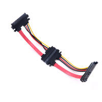 Cable de Alimentación y Datos SATA Serial ATA de 7+15 Pines, Macho a Hembra, para Posicionamiento GPS en Automóviles y Electrodomésticos