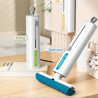 BOOMJOY Serpillère portable mini pour petits espaces, serpillère auto-essoreuse, éponge fortement absorbante pour le nettoyage