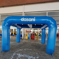 Arche de lavage de voiture gonflable résistante aux intempéries avec logo personnalisé en PVC, certifiée CE, installation rapide
